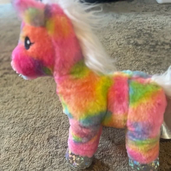 14” Colorful,watercolor,tie dye,Unicorn plush build a bear workshop - Picture 3 of 6
